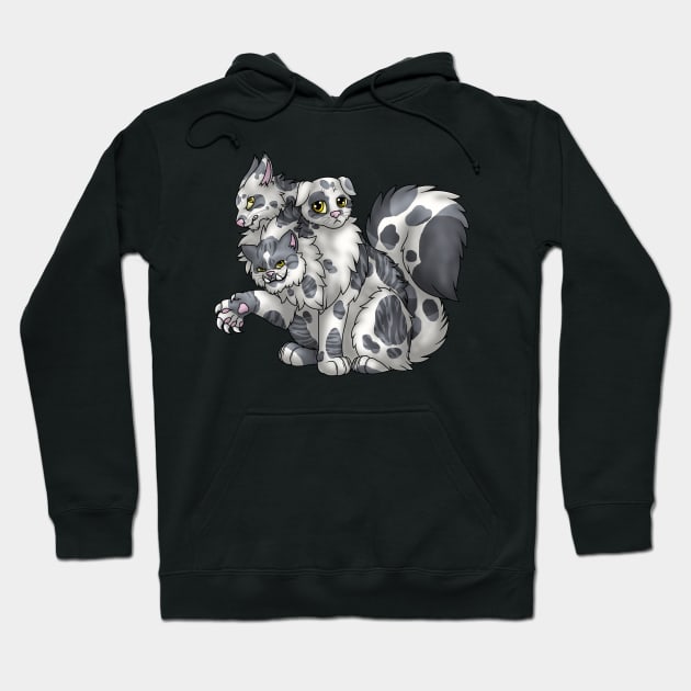 CerPURRus: Grey Bicolor Tabby Hoodie by spyroid101